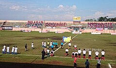 Stadion Pandan Arang digunakan untuk pertandingan antara Persebi Boyolali Jr melawan PSISra Sragen Jr pada Piala Soeration 2017 silam.