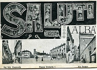 Saluti da Alba - 1900 circa.