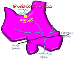 తాండూరు మండలంలో కొత్లాపూర్ గ్రామ స్థానం (పసుపు రంగులో ఉన్నది)