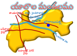 యాలాల మండలంలో భాగాయపల్లి గ్రామస్థానం (నీలం రంగు చుక్క)