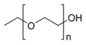 Cấu trúc hóa học của polyethylen glycol.