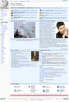 Macedonian Wikipedia Mainpage on 1st tháng 4 năm 2008